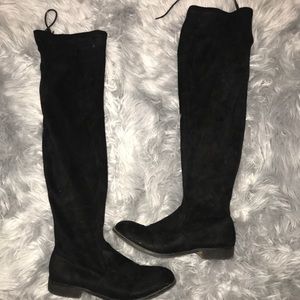 Black knee high boots